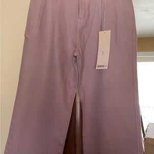 Lavender Wide-Leg Pants